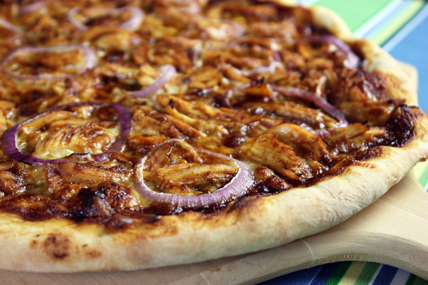 BBQ chicken pizza